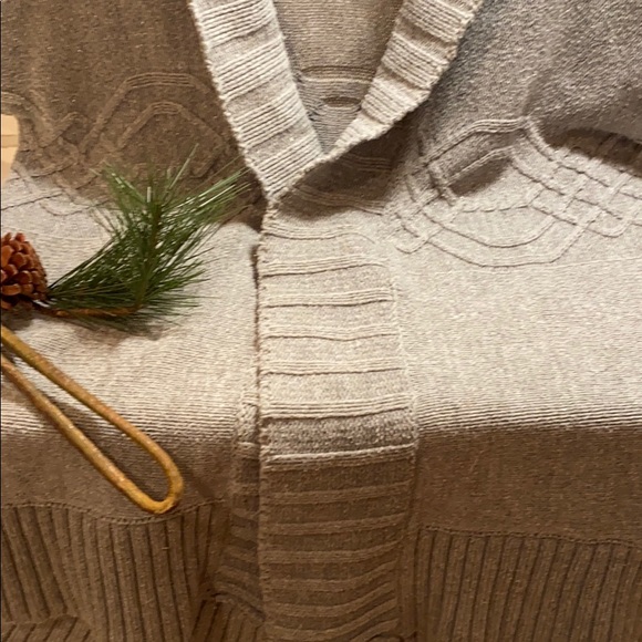 DKNY JEANS GREY SPARKLE LONG SWEATER COVER - Picture 4 of 7